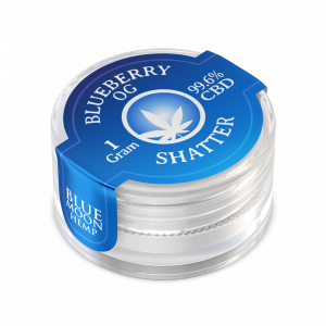 BLUEBERRY OG CBD SHATTER (HALF OR FULL GRAM) by Blue Moon Hemp - CBD On Demand